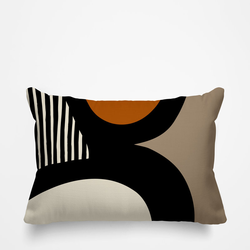 Lara Reversible Throw Pillow, Orange, 18"H x 25"W