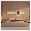 Décoration murale réglable en grès à 3 couleurs DEL avec plantes simulées - Sculpture d'art 3D, vase en verre et lumière télécommandée pour le salon, la chambre à coucher, le couloir