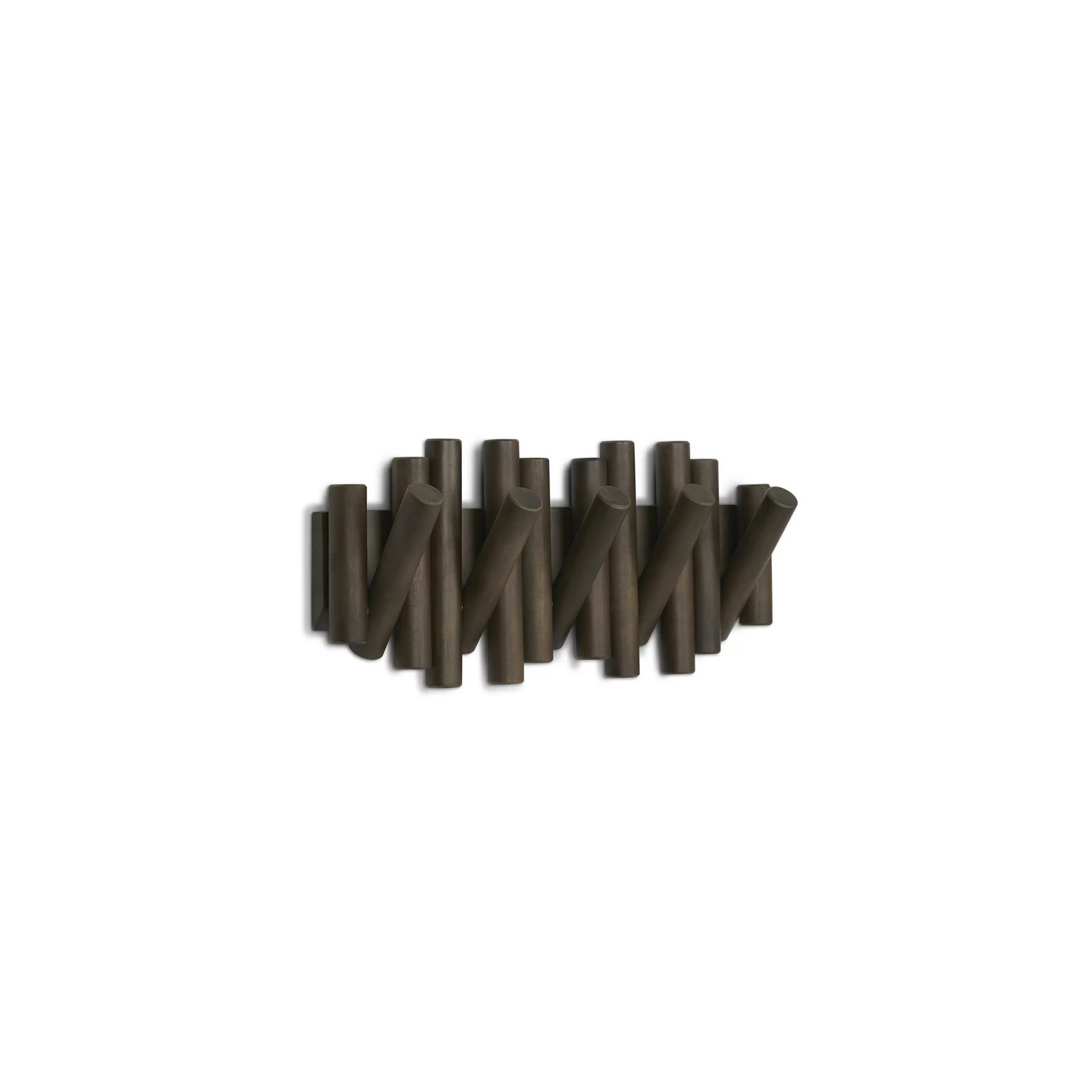 5 - Hook Solid Wood Coat Rack, Walnut