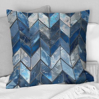 Chevron Waves - Glam Throw Pillow