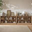 Bibliothèque Abrianna de style ferme moderne, 2 niveaux, 8 cubes, 145 cm (57,1 po), coins arrondis et base renforcée.-1453750229-1500715023