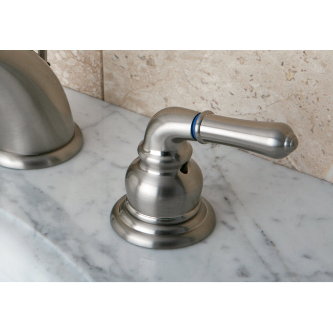 Robinet de salle de bain espacé Kingston, Nickel brossé