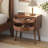 Rotating Hidden Compartment Nightstands, Mid Century Modern Concealment Furniture, Rattan Bed Side Table, Compartment End Table With Wood Legs, Bedside Tables For Bedroom, Living Room, Dorm,Walnut-1130899364