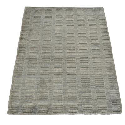 Tapis oriental en soie noué à la main Hi-Lo One-of-a-Kind Woodmansee