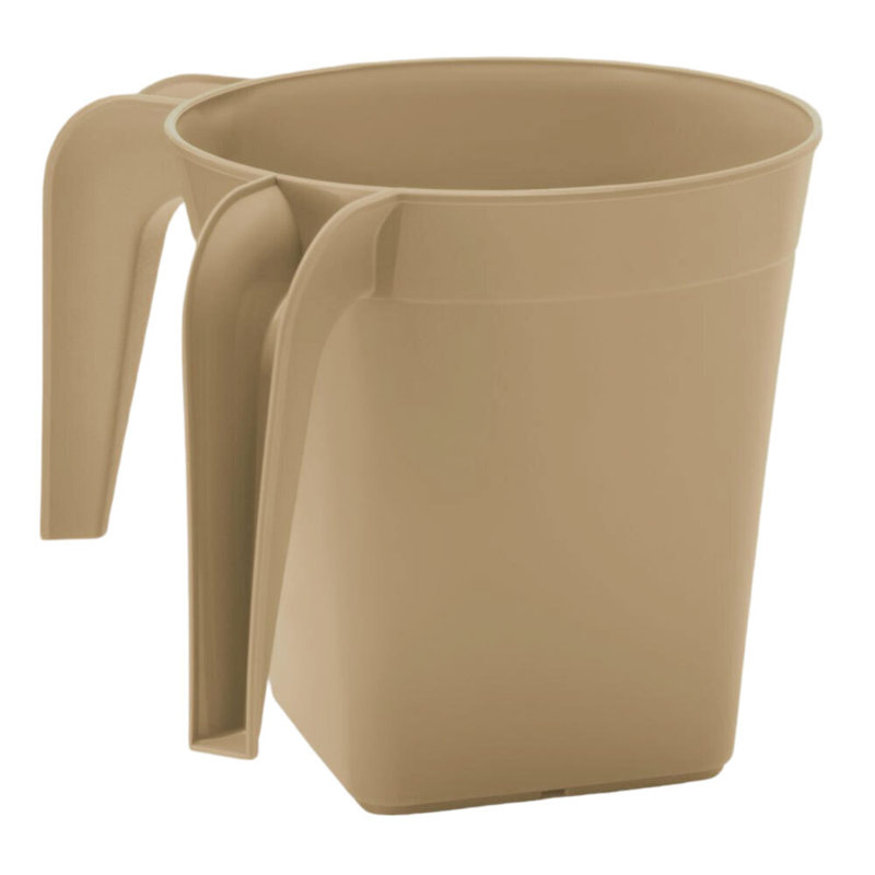 Gobelet carré en plastique Khuong, Beige