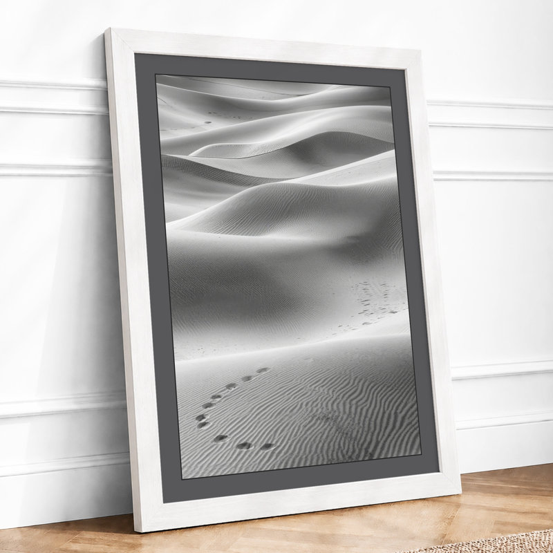 Desert Tracks Minimalist - Print, A1 - 84.1 x 59.4 cm, White