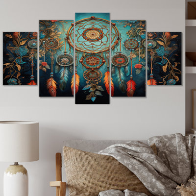 Ensemble de salon Teal Dream Catcher Folklore Whispers I - Spiritual