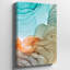 "Toile", une composition abstraite vibrante avec des formes fluides tourbillonnantes dans des tons, art mural doux turquoise crème et beige-1600405085