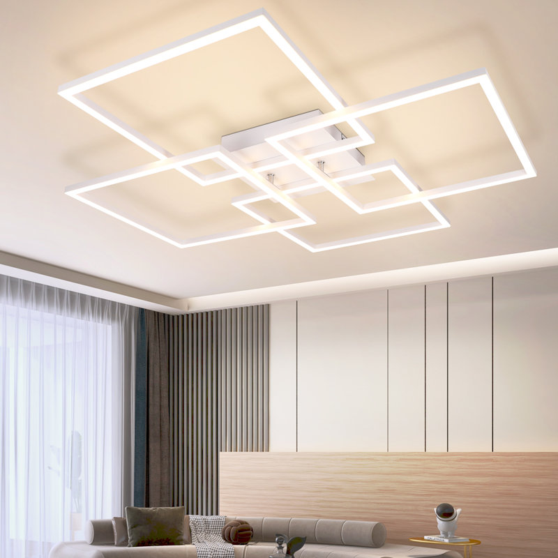 Darrly LED Flush Mount, White, matt