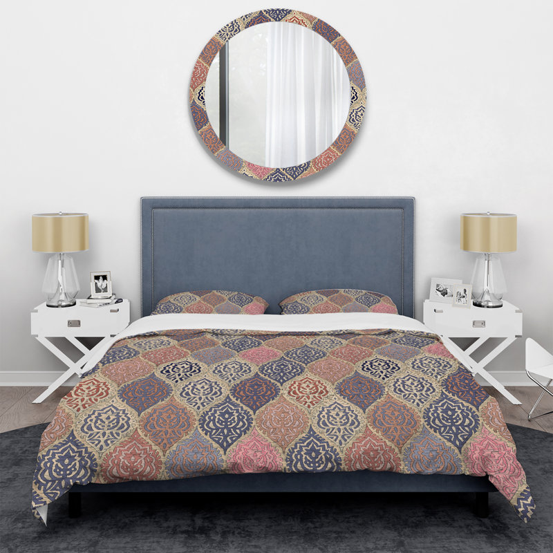 Brown Bohemian Patchwork - Ensemble de housse de couette à motif, Housse de couette pour très grand lit et 2 très