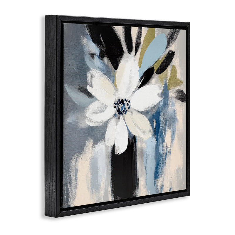 Cadre flottant dans un vase Timeless, Cadre flottant noir de jais, H 18 po x l 18 po