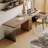 Brown+Black Rectangular Solid Wood+Acrylic desk-441715643