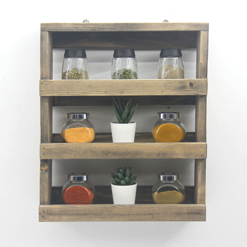 3 Piece Solid Wood Tiered Shelf