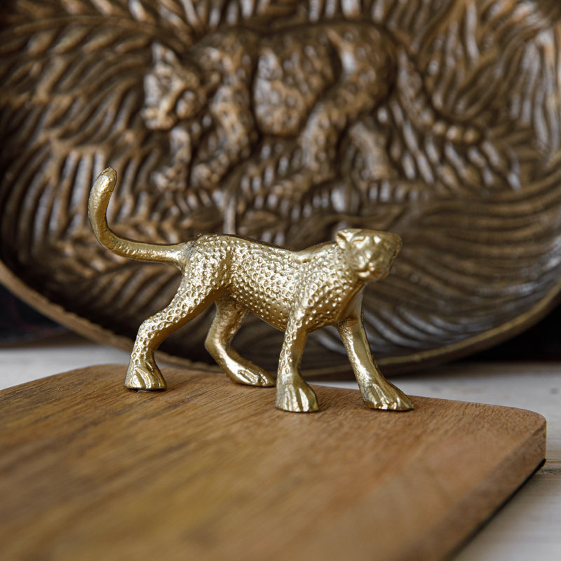 Artesà Mango Wood Rectangular Serving Platter with Leopard Handles