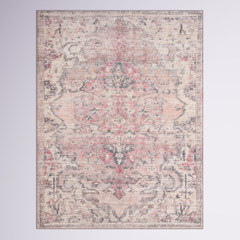 Engelman Washable Oriental Indoor Rug, Rectangle 9'2" x 12'