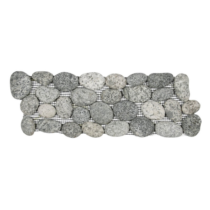 Carrelage mosaïque imbriqué en pierre naturelle Lomami, 4 po x 12 po