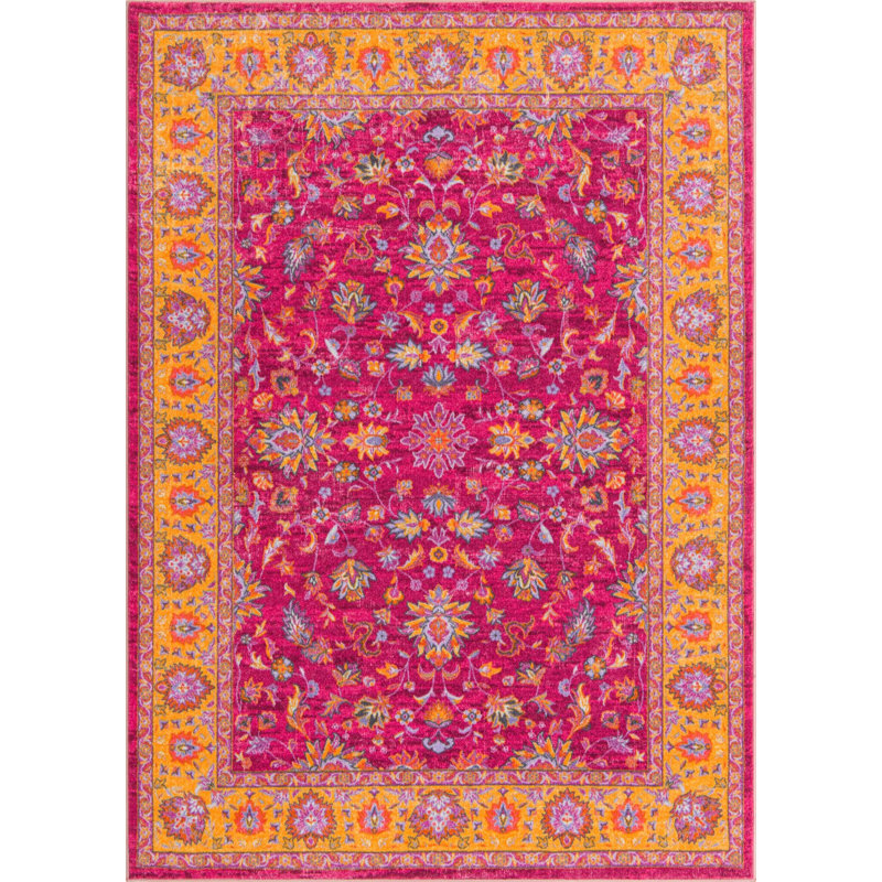 Oriental Indoor Rug, Rectangle 6'7" x 9'