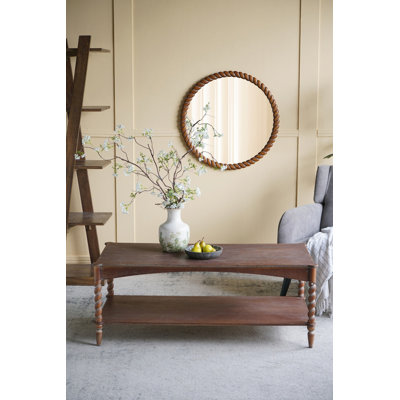 Wood Coffee Table with Lower Shelf