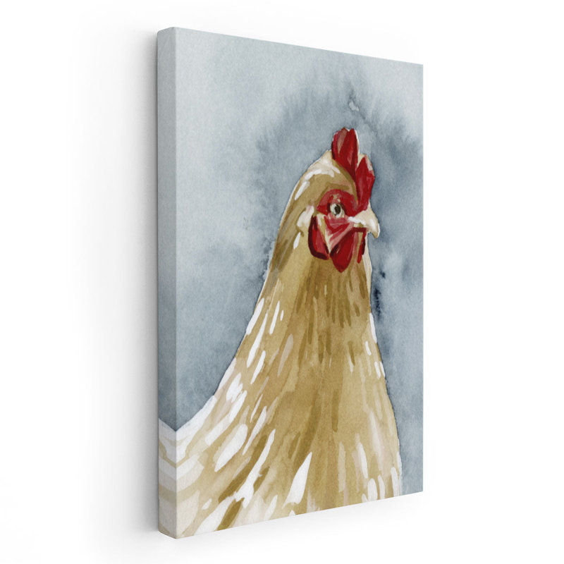 «Chicken Portrait II», reproduction d'art sur toile, H 36 po x l 24 po