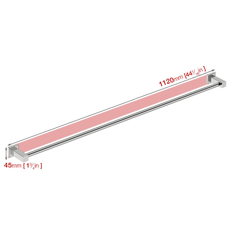 Towel Bar, Polished Stainless Steel