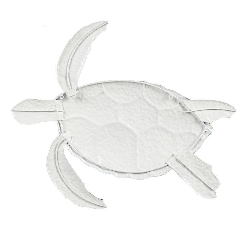 Décoration murale tortue bleue et blanche