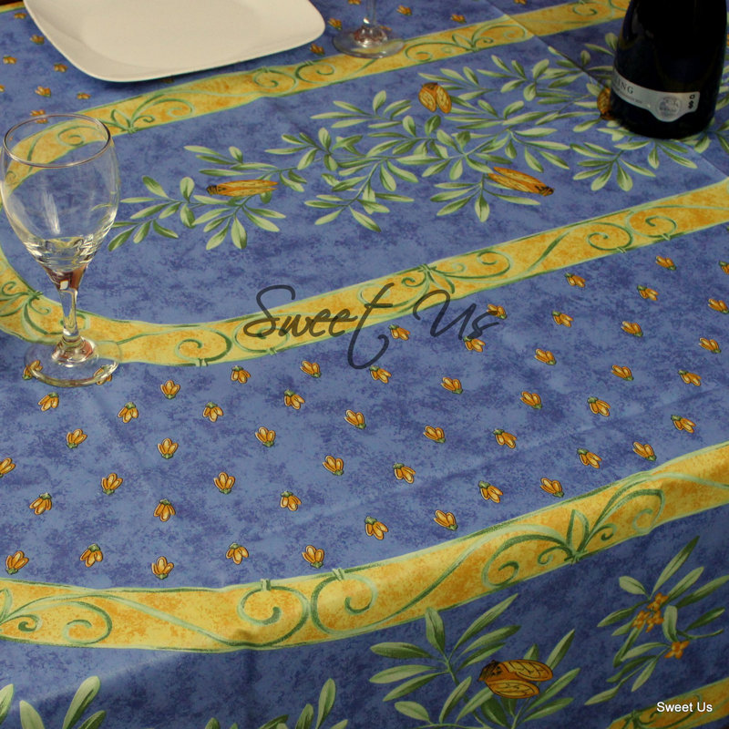 Nappe essuyable rectangulaire 60 x 78 po, L 98 po x l 60 po, Floral 2