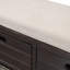 Banc de rangement à chaussures polyvalent en bois avec panier amovible et 2 tiroirs-1526658360