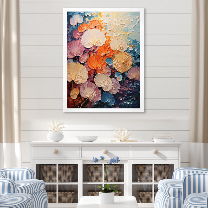 Coastal Harmony Dreamscape sur toile, Cadre simple blanc, H 20 po x l 12 po x P 1 po