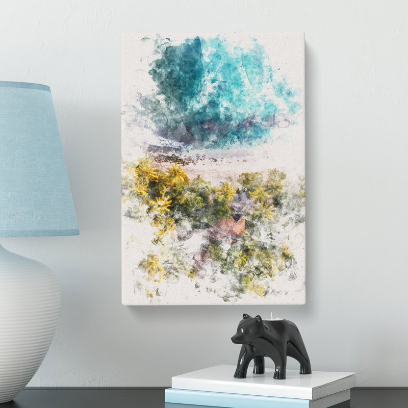 Above The Coast In Sri Lanka - Wrapped Canvas Painting, 76cm H x 50cm W x 3cm D
