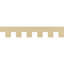 H 7 po x 1 1/2 po x L 42 po - garniture de bloc dentelé en uréthane Signature de Matthews, brun clair apprêté-101140466
