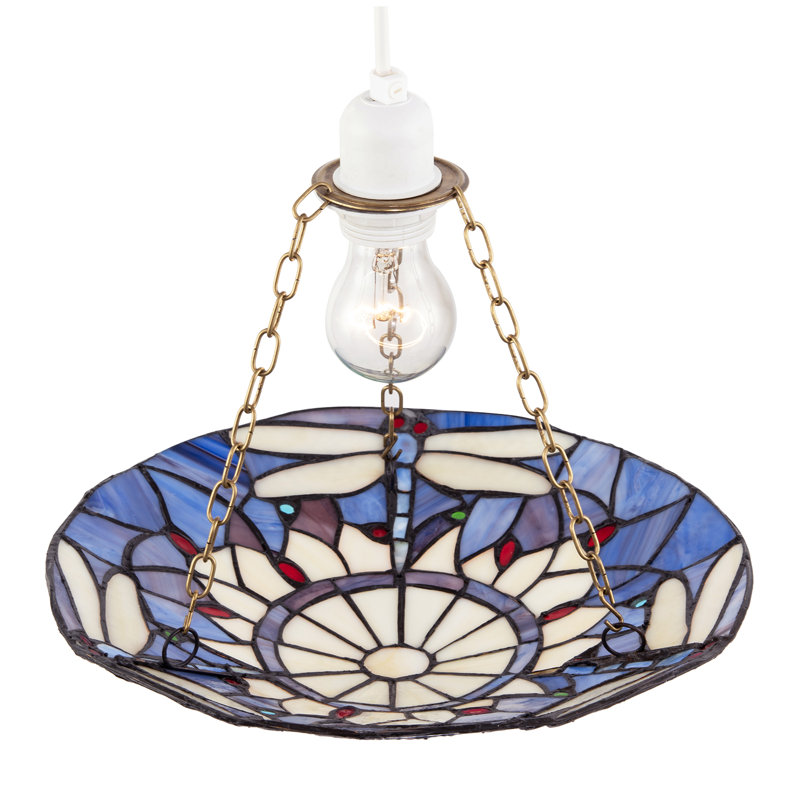 11cm H Glass Bowl Pendant Shade ( Screw On ), Purple