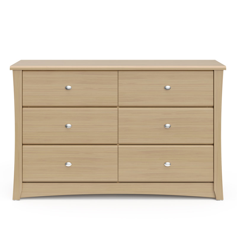Crescent 6 Drawer Double Dresser, Driftwood