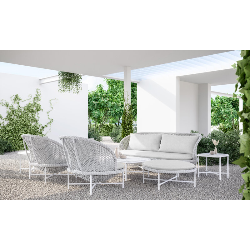Montauk 87" Wide Outdoor Patio Sofa with Cushions