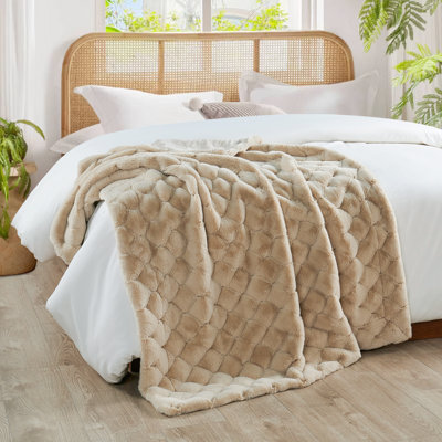CloudNest Plush Faux Fur Throw Blanket