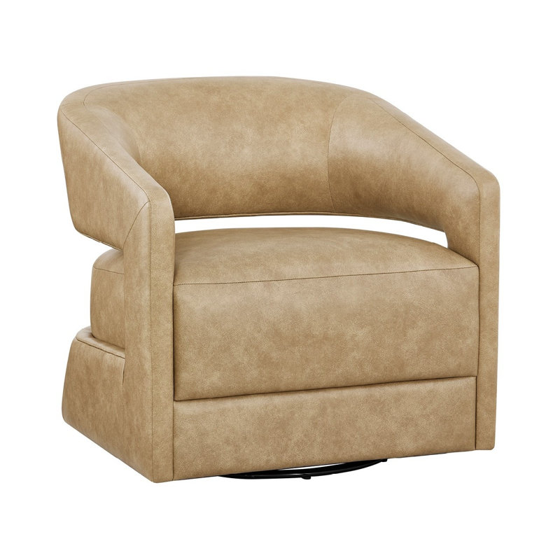 Universal Upholstery Upholstered Swivel Chair, Tan Fabric