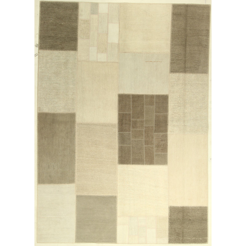 Tapis brun en coton noué à la main
