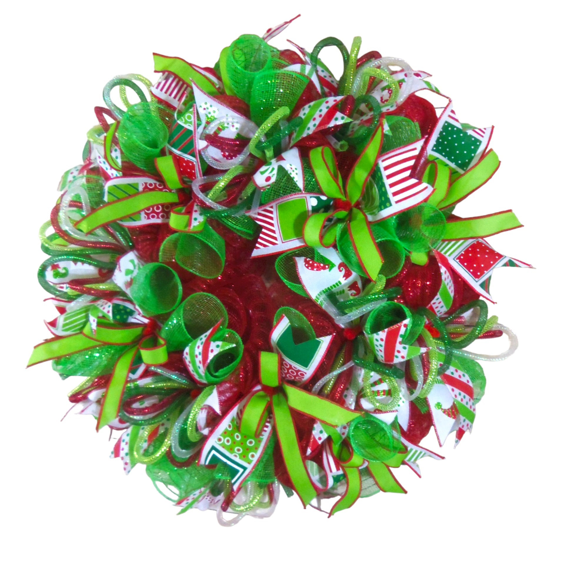 Elf Whimsical 24 Deco Mesh Wreath The Holiday Aisle