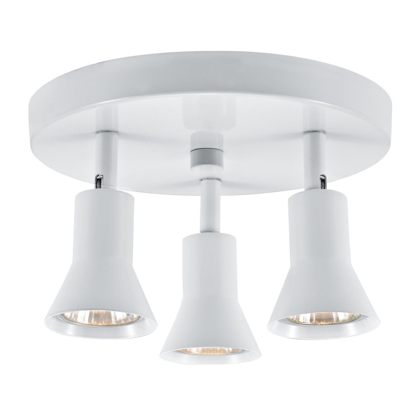 Ensemble de rail d’éclairage 3 lumières 8,66 po heba, Blanc lustré