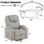 Fauteuil inclinable en chenille avec lève-personne électrique et massage
