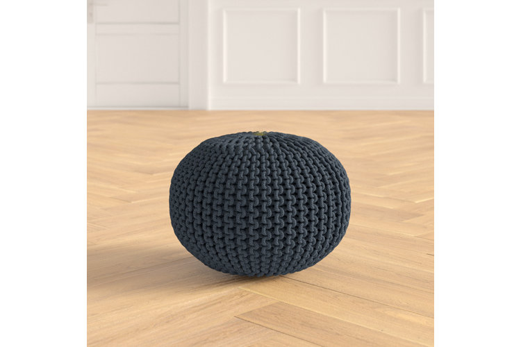 Aubrielle 20" Wide Round Pouf Ottoman
