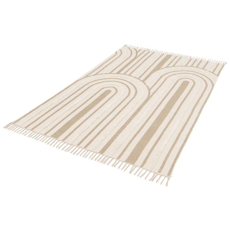 Antowan Geometric Cotton Area Rug, Rectangle 200 x 290cm