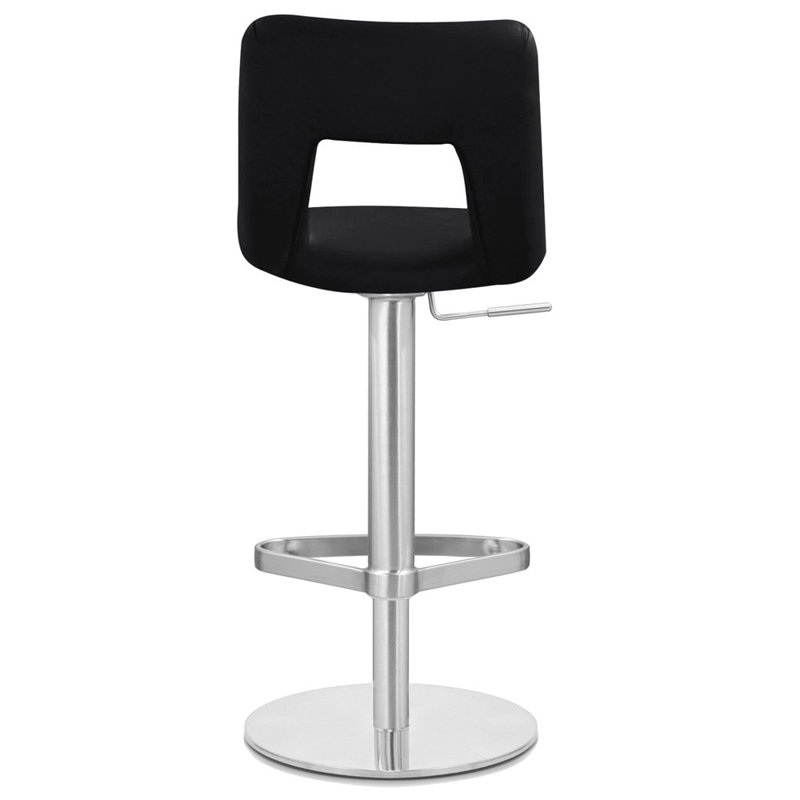 Tabouret de bar Jazz - Base plate ronde - bleu, Noir, noir, noir, noir