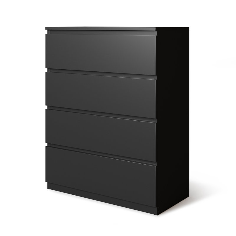 Baptistine 4 - Drawer Chest of Drawers, Black