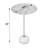 Feune 16 in. W Round Marble and Iron Side Table