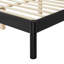 Structure de lit en bois massif Ardin avec tête de lit tapissier crème-672024918-702505938
