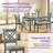 6-Piece Kitchen Dining Set With Rectangular Table And Upholstered Chairs