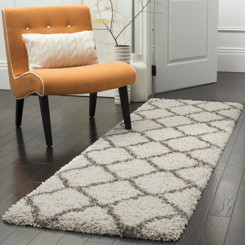 Darrol Hudson Shag Performance Geometric Rug, Runner 2'3" x 8'