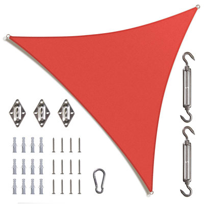 Amgo Triangle Sun Shade Sail with Hardware Kit