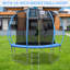Mini trampoline de remise en forme pliable avec main courante pour adultes, capacité de 400 lb, cadre en fer rond, compact et portable pour les entraînements à domicile
