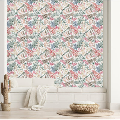 Berries And Leaves Design Wallpaper